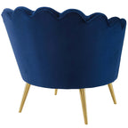 Admire Gray Scalloped Edge Performance Velvet Accent Armchair image 5