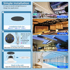 6", 8", 10" LED Downlight | 0-10V Dimmable | 13W - 40W Wattage Tuneable | 2700K/3000K/3500K/4000K/5000K 5 CCT Changeable | Baffle Trim | Damp Rated image 2