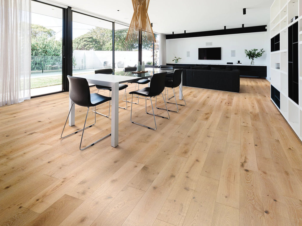 Expressions Hardwood | The Gallery Collection | Poetry Shade | White Oak | Real Hardwood | 4 mm Veneer Thickness | 23.31 Sq. Ft. Per Carton | Wire Brushed Texture image 3