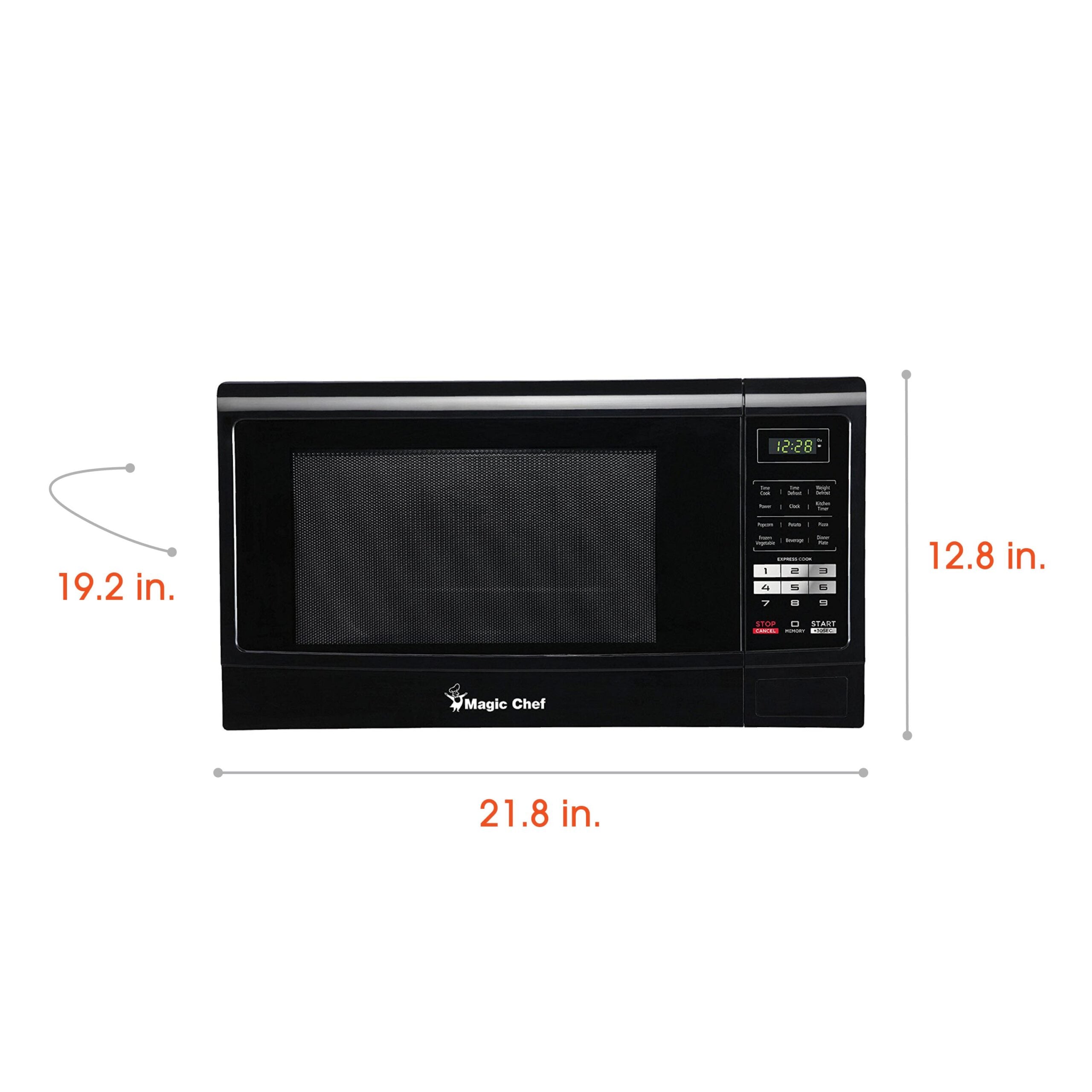 Magic Chef 1.6 Cu. Ft Countertop Microwave | 1100 Watt | Stainless Steel Door | Digital Display | 6 Auto Cooking Modes | Child Lock | 8 Years Warranty On Magnetron image 11