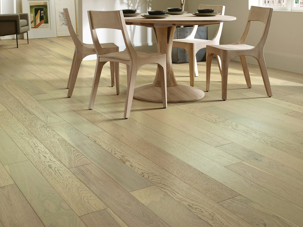 Empire Oak Plank | The Gallery Collection | Carnegie Shade | White Oak | Real Hardwood | 1.2 mm Veneer Thickness | 29.53 Sq. Ft. Per Carton | Wire Brushed Texture image 3
