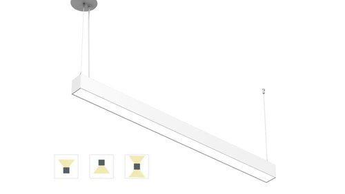 4 FT LED Up and Down Linear Light | LS02 Series | Wattage Tuneable 15W/25W/35W/50W | CCT Tuneable 3500K/4000K/5000K | 6500 Lumens Max | 0-10V Dimmable  | UL, DLC Premium 5.1 Listed, ETL, Energy Star | Pack of 6 image 0