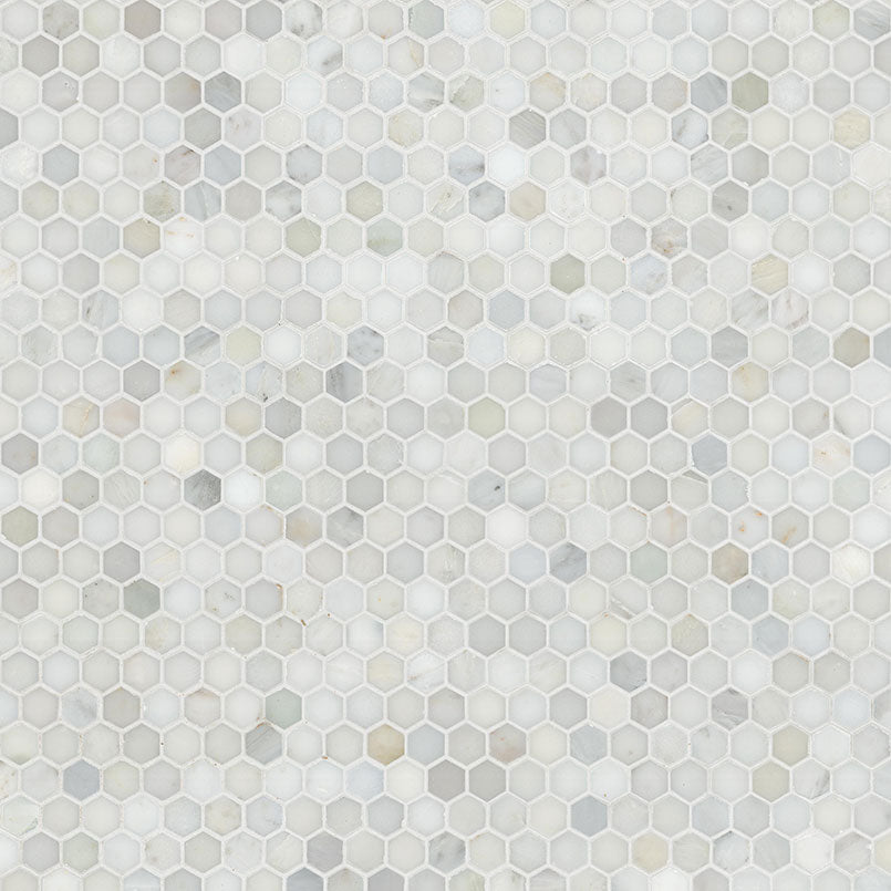 Calacatta Gold 1” Hexagon Polished Mosaic Tile | Wall Tile &amp; Backsplash Tile | Marble | Greenguard Gold, USGBC/LEED | 10 Pieces Per Box image 5