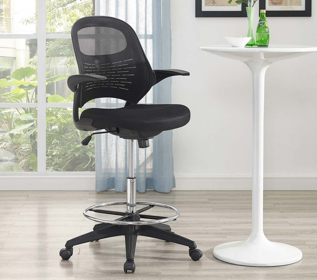 Stealth Drafting Chair in Black image 0