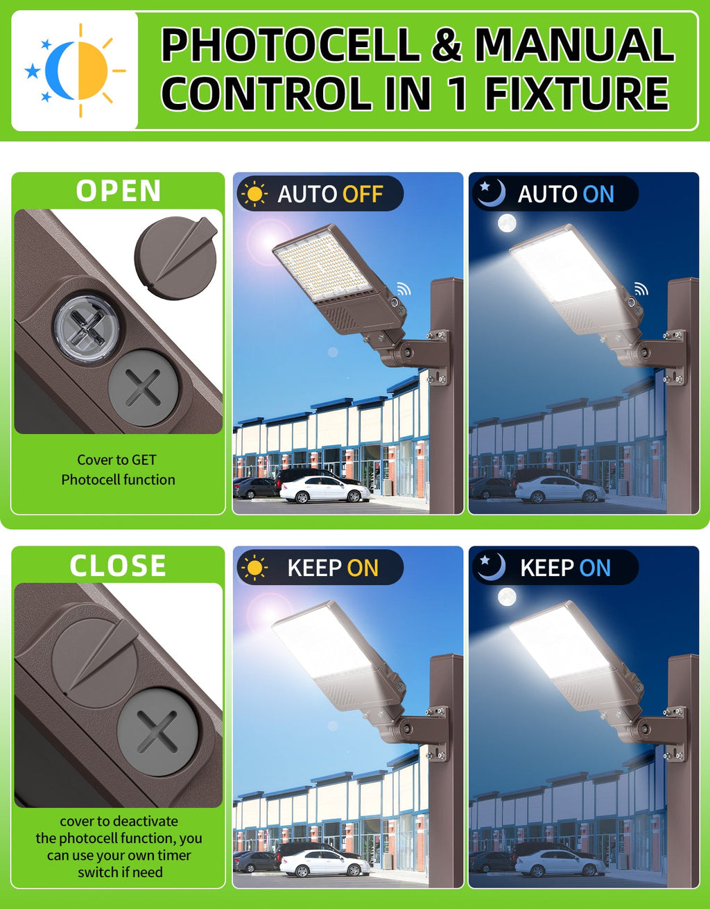 Commercial LED Pole Lighting 90W – 320W Photocell | IP65 | 4.5K - 5.7K | Outdoor & Area Light image 5