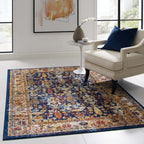 Antique Floral Design | Area Rug | Vintage Floral Lattice Rug in 8 FT X 10 FT And 5 FT X 8 FT | With Rubber Gripping Underside image 8