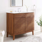 36" / 30" Bathroom Vanity In Multiple Colors | Modern Design Vanity With Basin For Homes, Hotels image 7