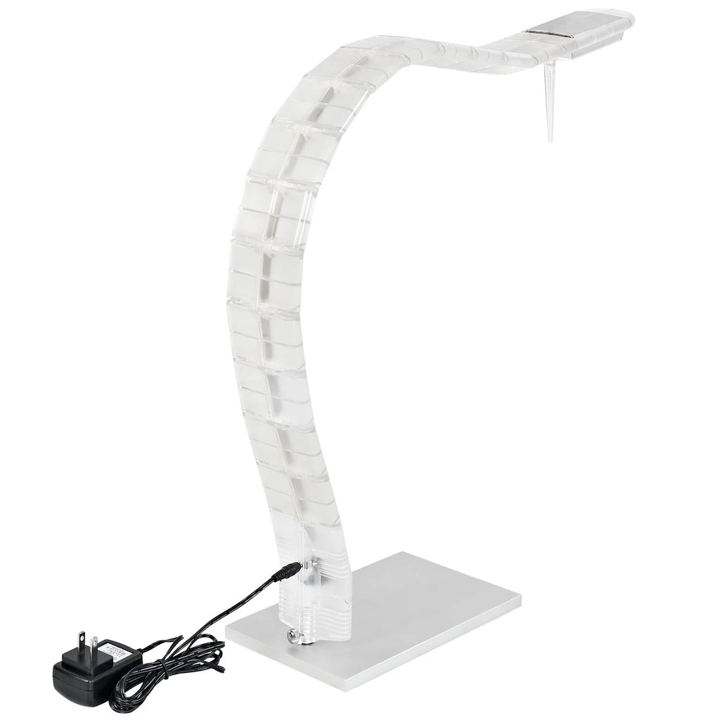 Inspect White Table Lamp | Curved Design | Modern Elegant Look | Pack Of 2 image 3