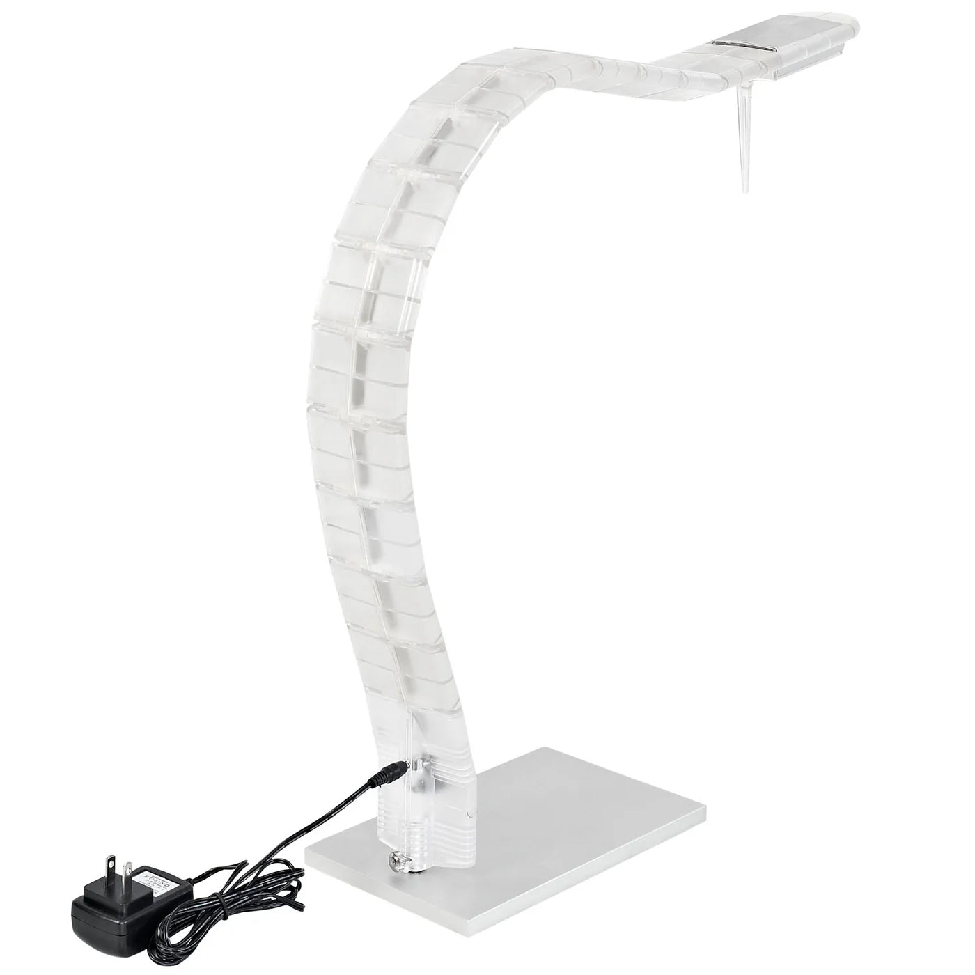 Inspect White Table Lamp | Curved Design | Modern Elegant Look | Pack Of 2 image 3