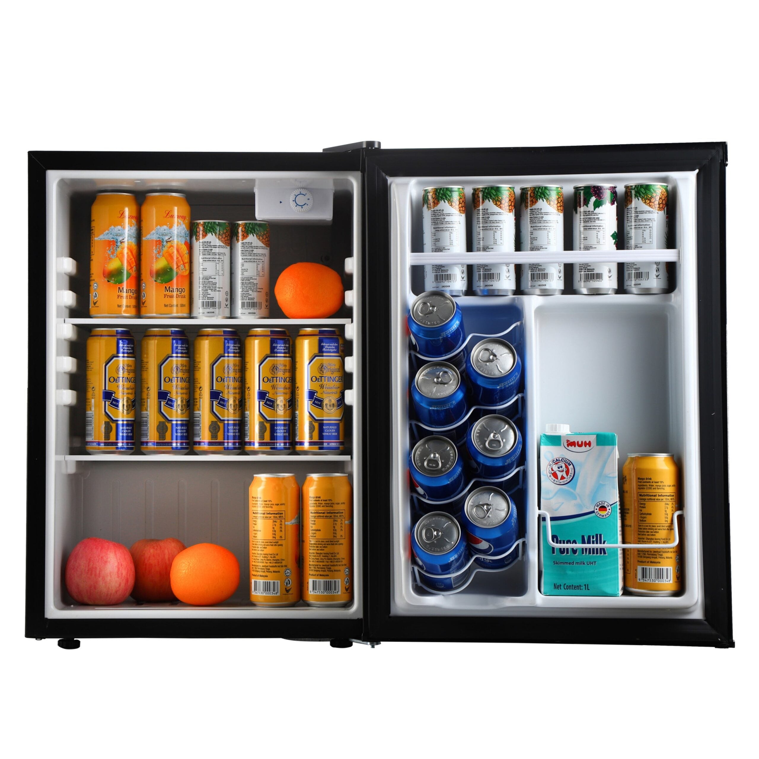 Magic Chef 2.6 Cu Ft Mini Fridge in Black Without Freezer | Energy Star Qualified | Black | 5 Year Warranty On Compressor | 2 Glass Shelves  | Reversible Door | Easy Installation image 2