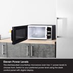 Magic Chef 1.6 Cu. Ft Countertop Microwave | 1100 Watt | Stainless Steel Door | Digital Display | 6 Auto Cooking Modes | Child Lock | 8 Years Warranty On Magnetron image 2