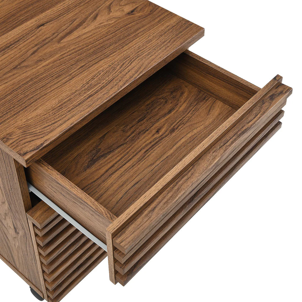 Render Walnut Wood File Cabinet image 3