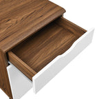 Envision Walnut White Wood Filing Cabinet image 3