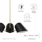 Briana 3-Light Pendant Light | White &amp; Black Color Options | Ideal for Living Space, Bedroom, Kitchen, Dining room, Bathroom, Or Office image 3