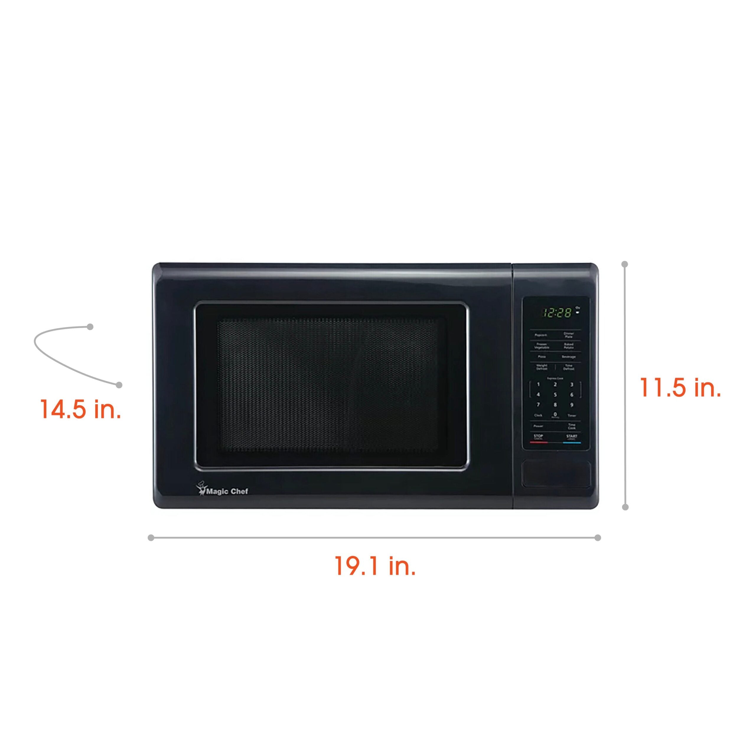 Magic Chef 0.9 Cu. Ft Countertop Microwave | 900 Watt | Black | 6 Auto Cooking Modes | Child Lock | Digital Display | 10 Power Levels |  8 Years Warranty On Magnetron image 4