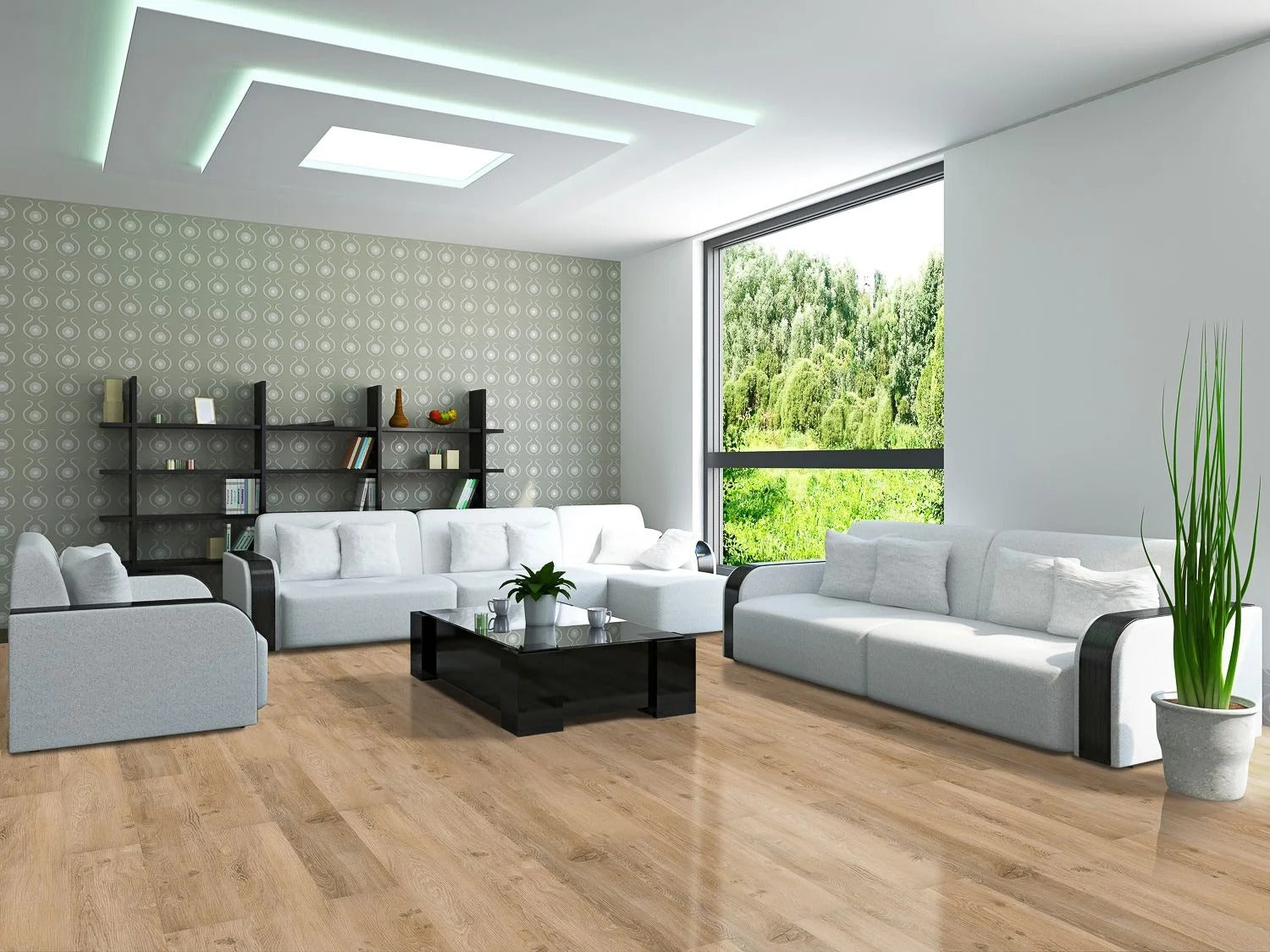 5 mm SPC Vinyl Flooring | 7" X 48" Plank | 1 mm IXPE Padding Attached | 22 Mil Wear Layer Plus 6 Mil UV Layer | Click Lock Installation | Pura Fortika Series 1511 | Fire Resistant | FloorScore® Certified | 1 Box (10 Planks) image 2