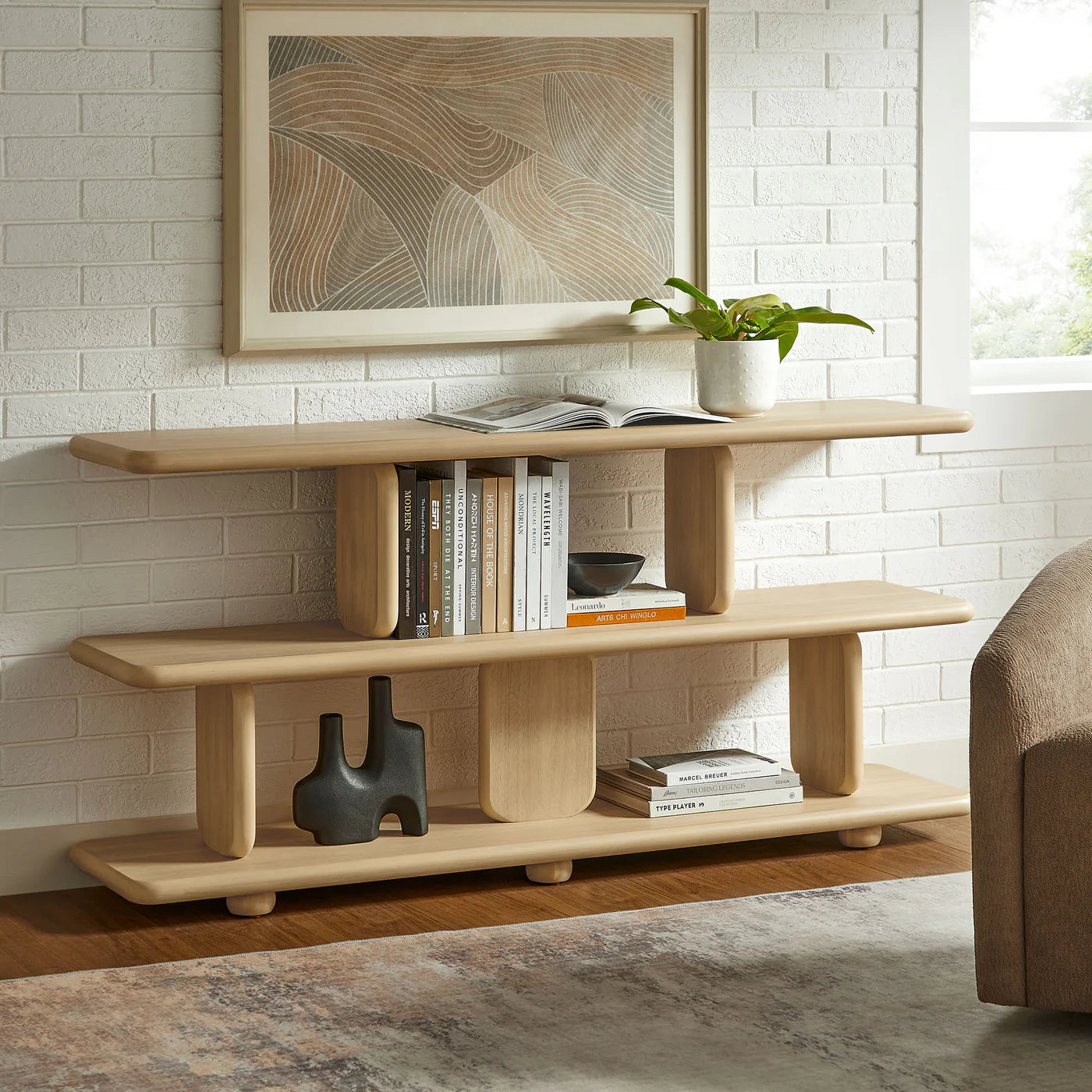 Lyle 2-Tier Sculptural Bookshelf image 6