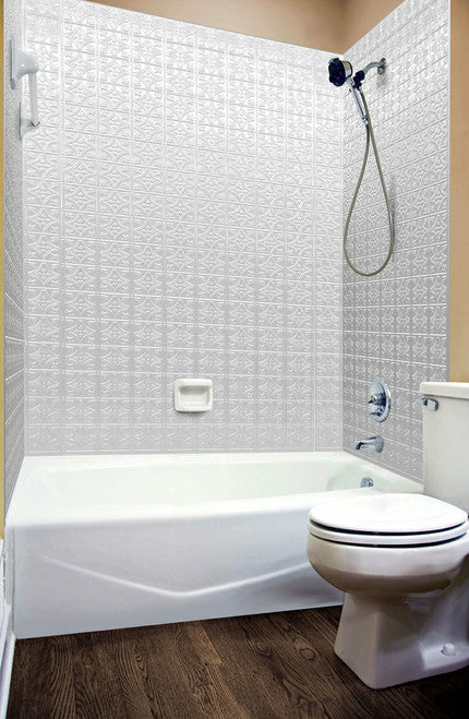 Savannah Shower Wall Tiles For Shower and Tub Surrounds | Glue Up Easy To Install | 3 Wall Set image 3