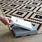 Perplex Geometric Diamond Trellis Indoor and Outdoor Area Rug | Black and Beige | 5X8 &amp; 8X10 Size Options | Tight Low Pile Weave | Gripping Rubber Underside | 100% Soft Polypropylene | Pack Of 2 image 6