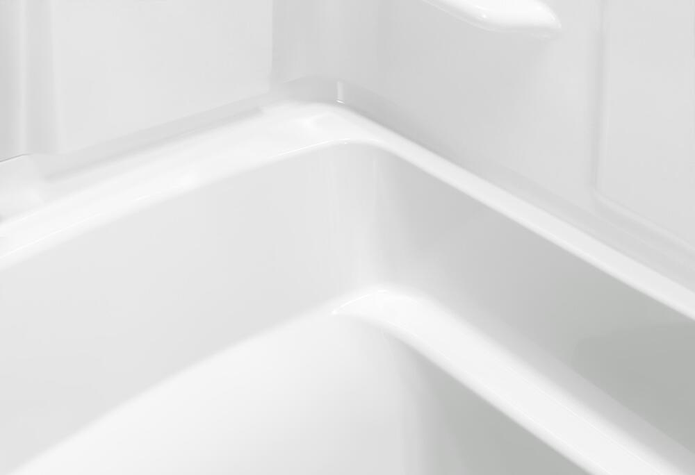 Sterling 60"W x 32"D x 18"H White Bathtub | Ensemble Series | Left Or Right Drain Location Options | Made Of Solid Vikrell Material | Designed With A 18" Apron image 1