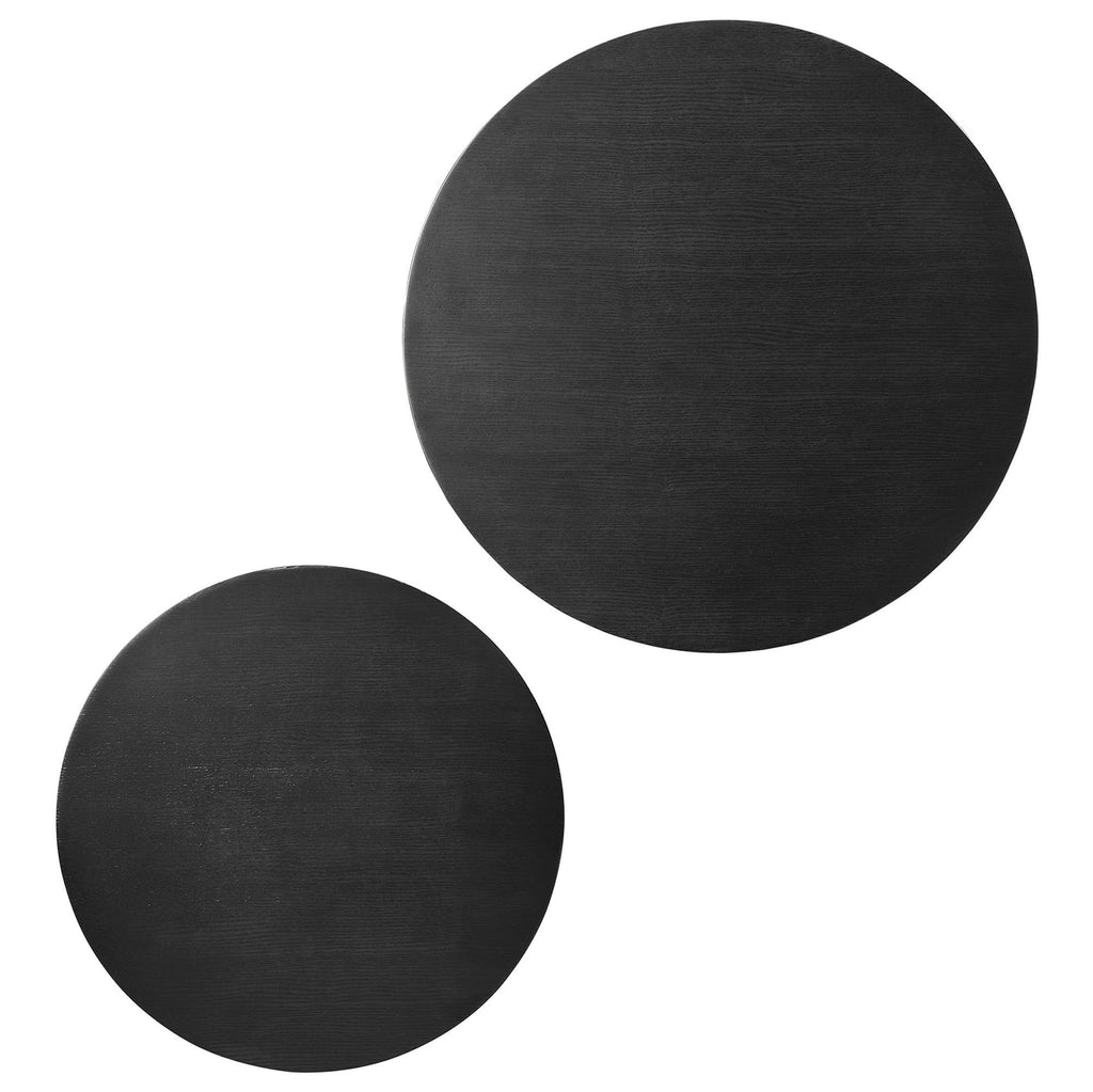 Amani Black Round Nesting Coffee Table Set of 2 image 8