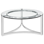 Signet Silver Stainless Steel Coffee Table image 1