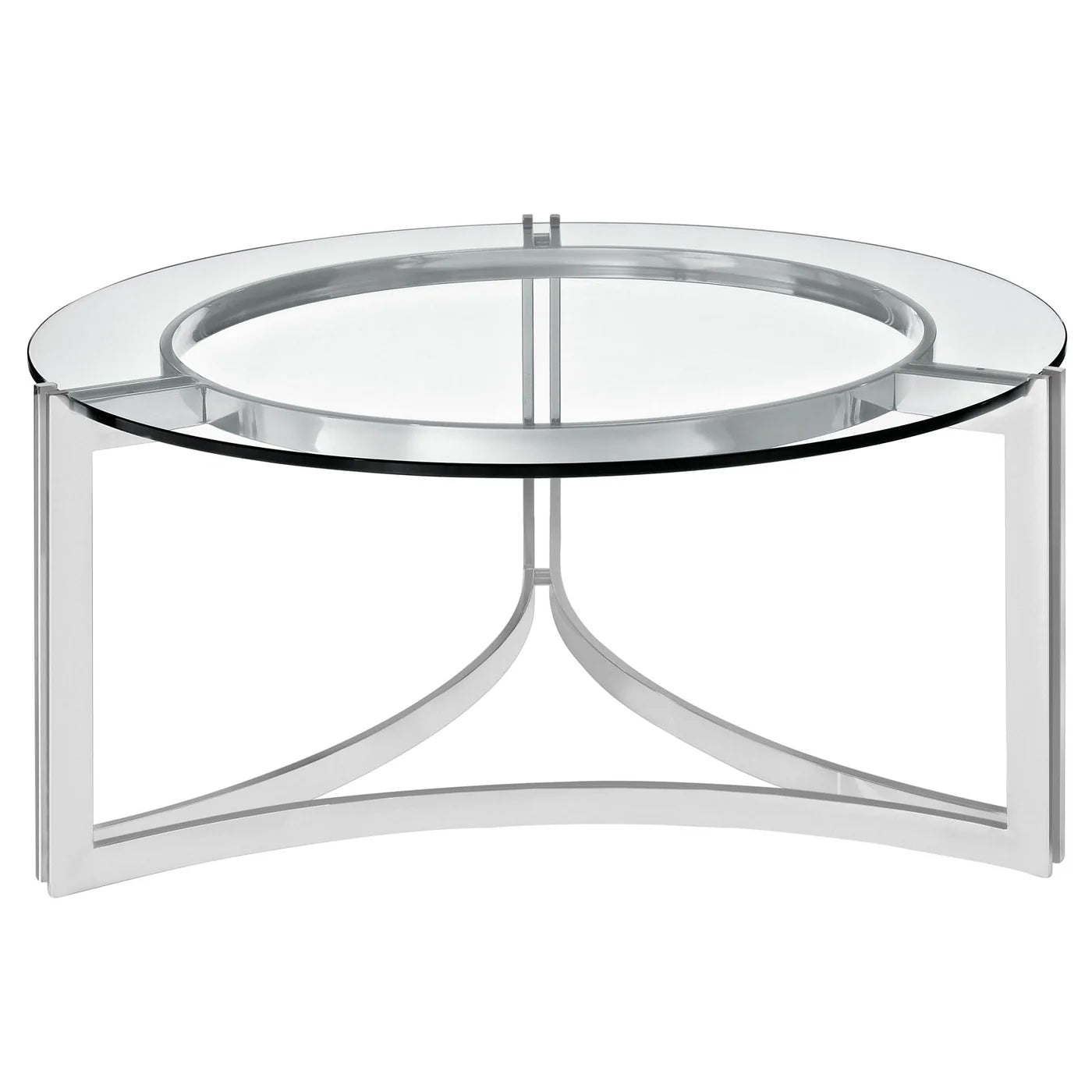 Signet Silver Stainless Steel Coffee Table image 1