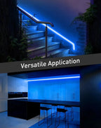 Blue LED Neon Rope Light – Dotless, Dimmable, IP65, ETL Listed