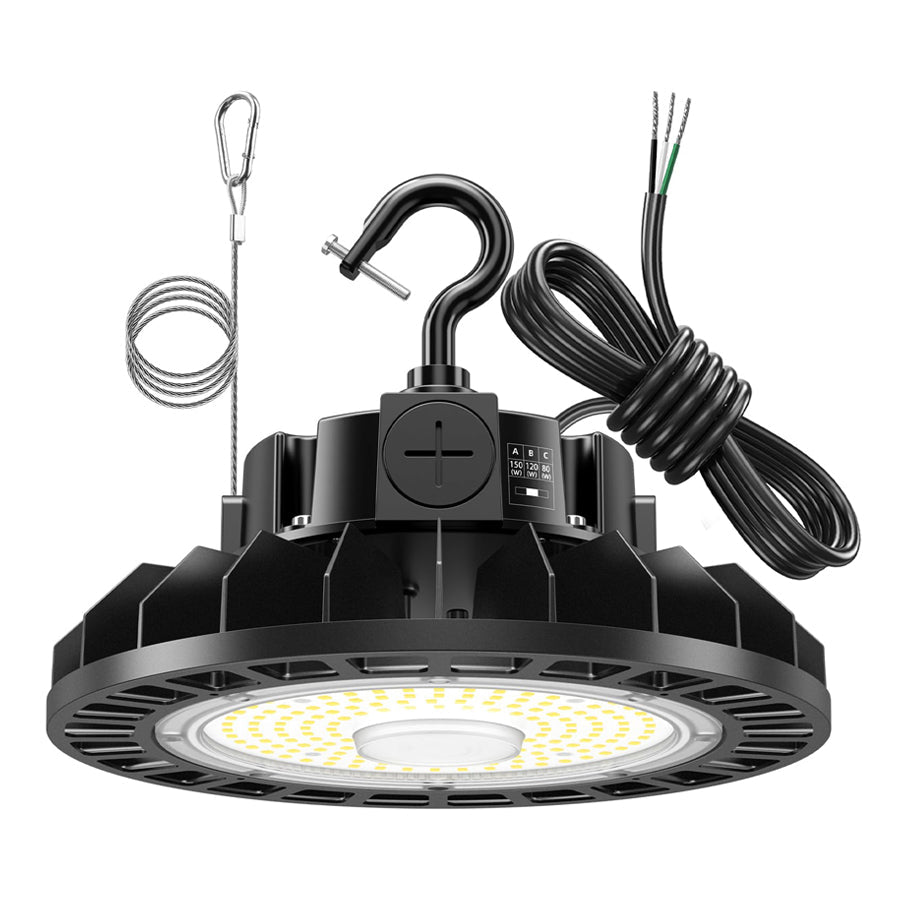 LED UFO High Bay Light | 90W - 500W | 5000K | 100-277VAC  | With Microwave Expansion Port 120° Or 90° | CE, ETL, CETL, DLC Certified | Pack Of 2 image 0