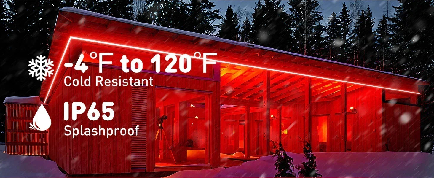 Red LED Neon Rope Light – Dotless, Dimmable, IP65, ETL Listed