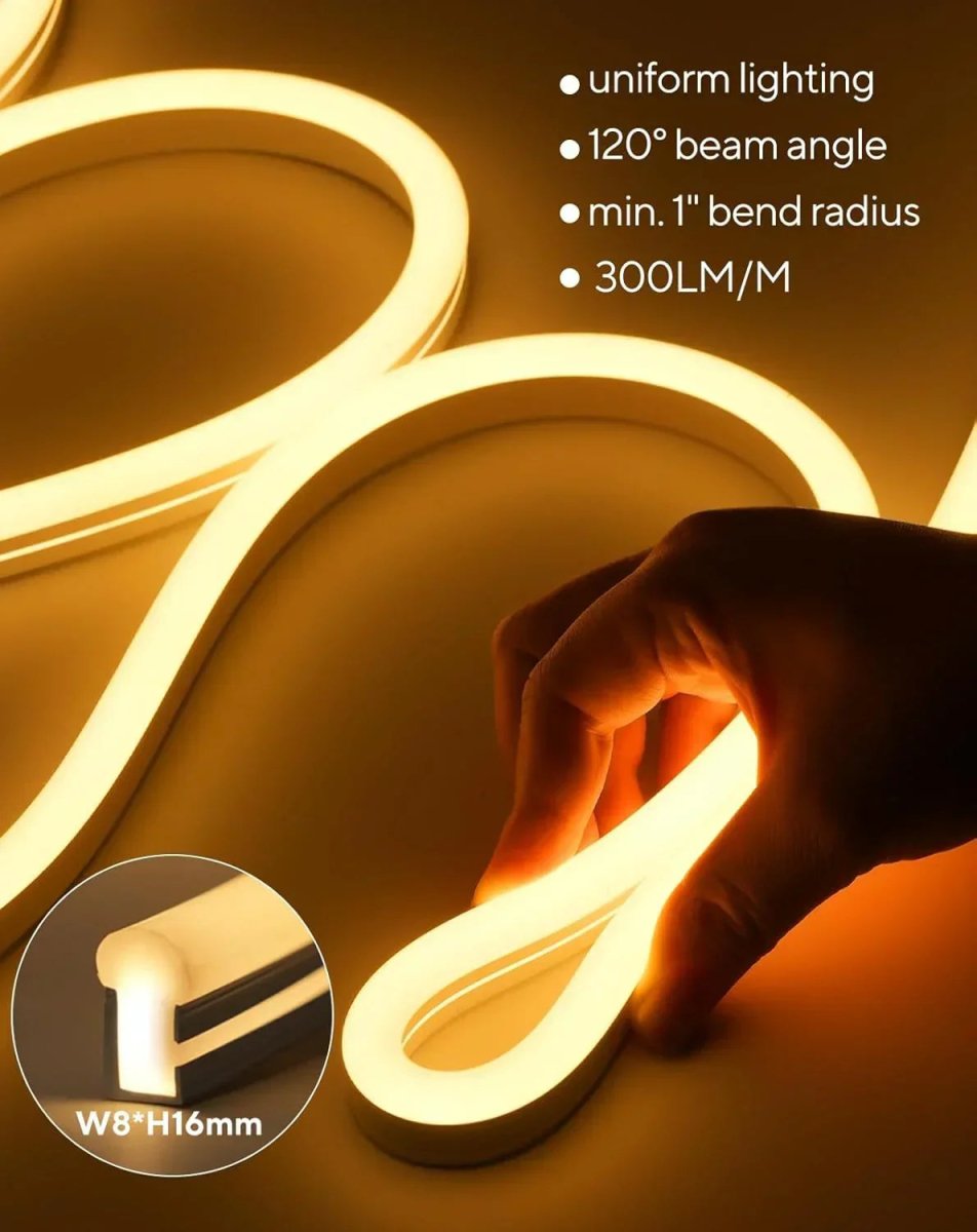 120V IP67 Outdoor LED Neon Rope Light, 2800K/6500K, Driverless, ETL Listed