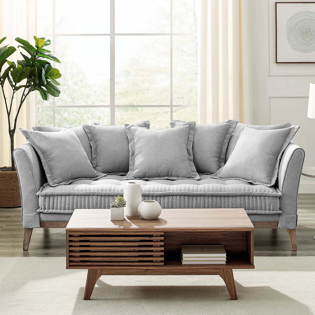 Rowan Light Gray Fabric Sofa image 0