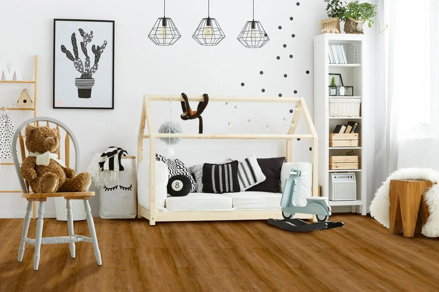 5 mm SPC Vinyl Flooring | 7" X 48" Plank | 1 mm IXPE Padding Attached | 22 Mil Wear Layer | Click Lock Installation | Amaso Series 1303 | Fire Resistant | FloorScore® Certified | 1 Box (10 Planks)) image 3