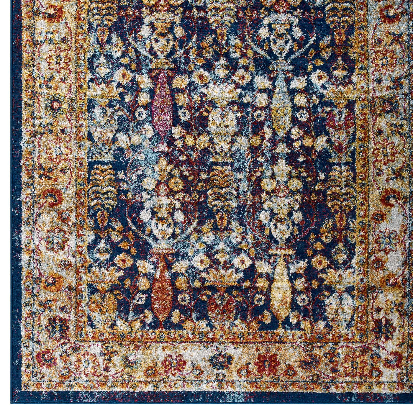 Antique Floral Design | Area Rug | Vintage Floral Lattice Rug in 8 FT X 10 FT And 5 FT X 8 FT | With Rubber Gripping Underside image 21