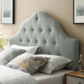 Sovereign Upholstered Fabric Headboard | Padded with Foam, Linen Fabric Upholstery | Queen &amp; King Sizes | Gray &amp; Beige Color Options image 0