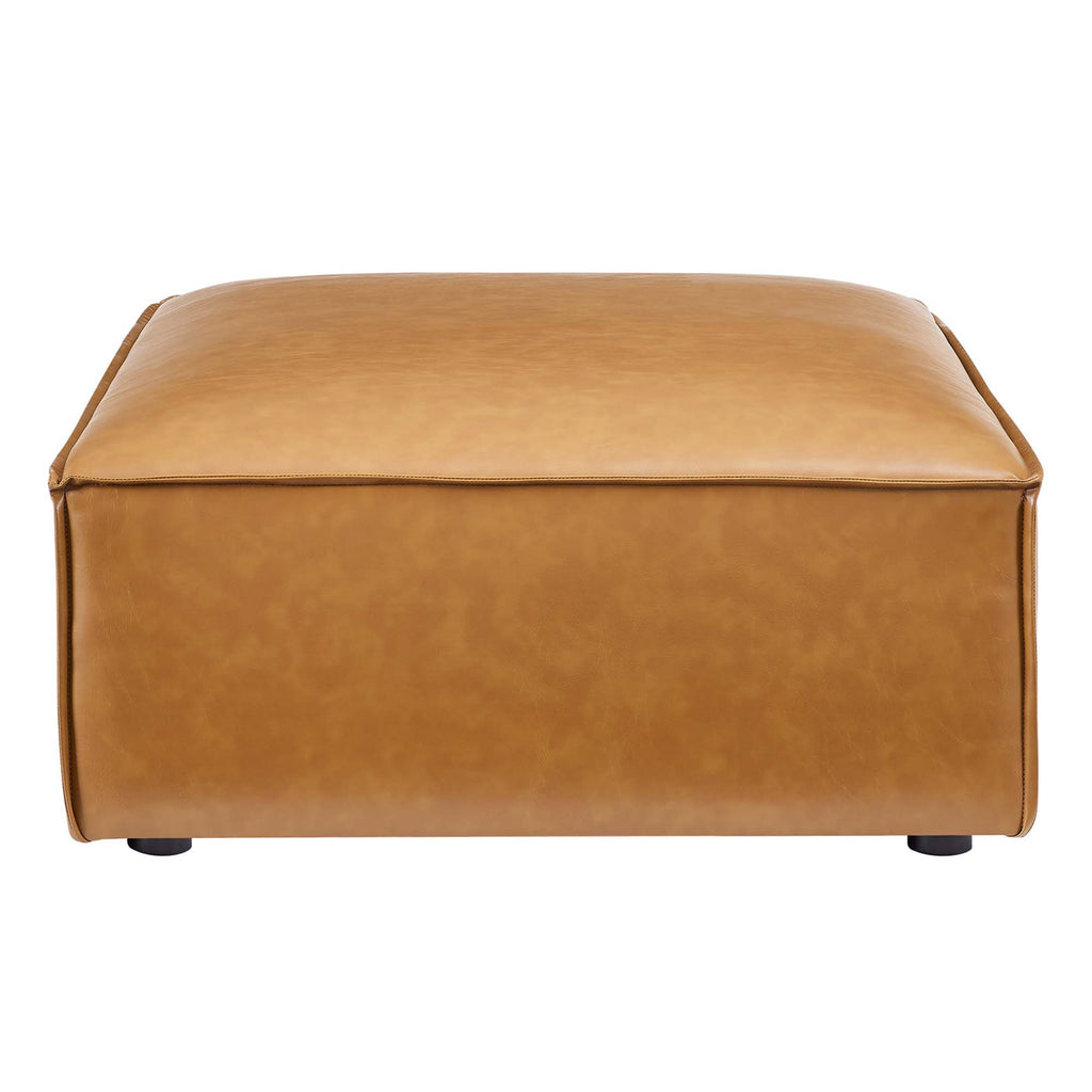 Restore 4-Piece Tan Vegan Leather Sectional Sofa image 10