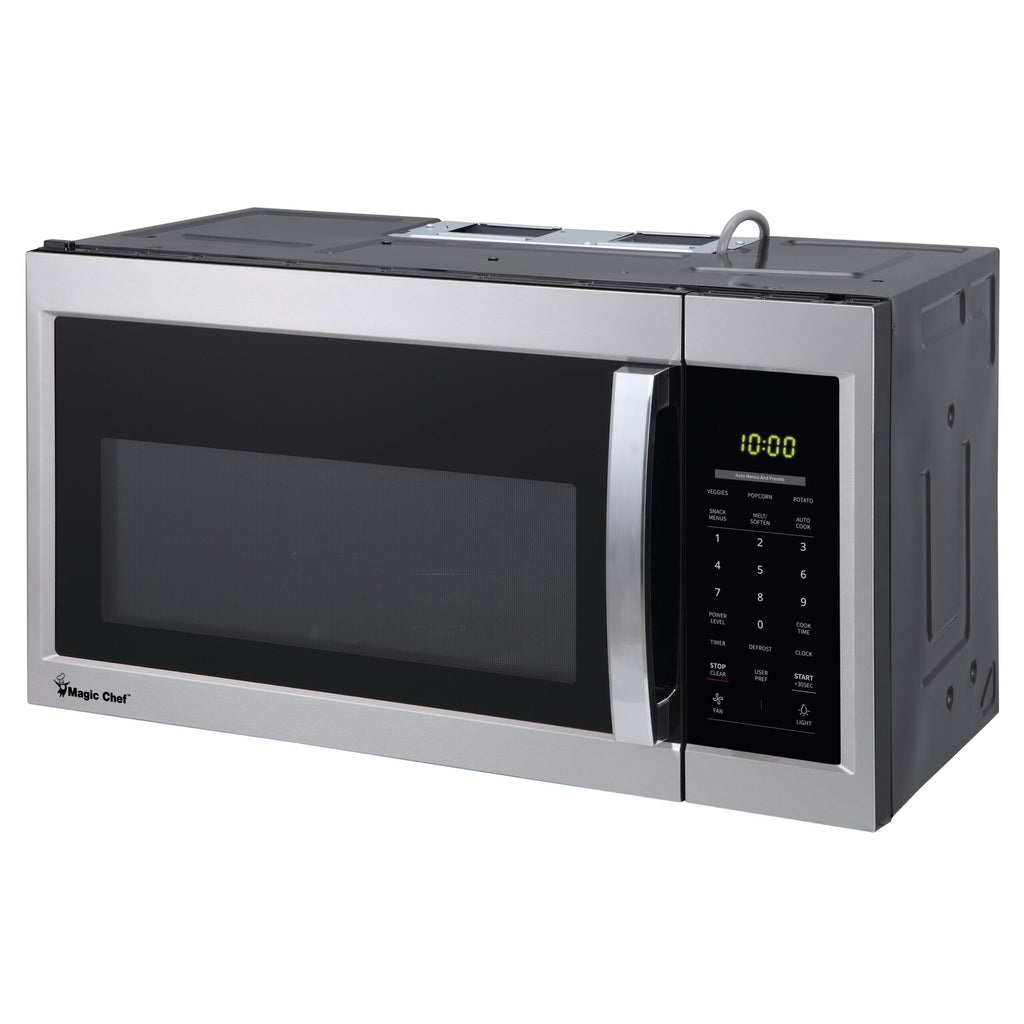 Magic Chef 1.7 Cu. Ft Over-The-Range (OTR) Microwave With Sensor | 1000 Watt | Stainless Steel | 6 Auto Cooking Modes | Hood Light | Auto Defrost Modes | 10 Power Levels image 5