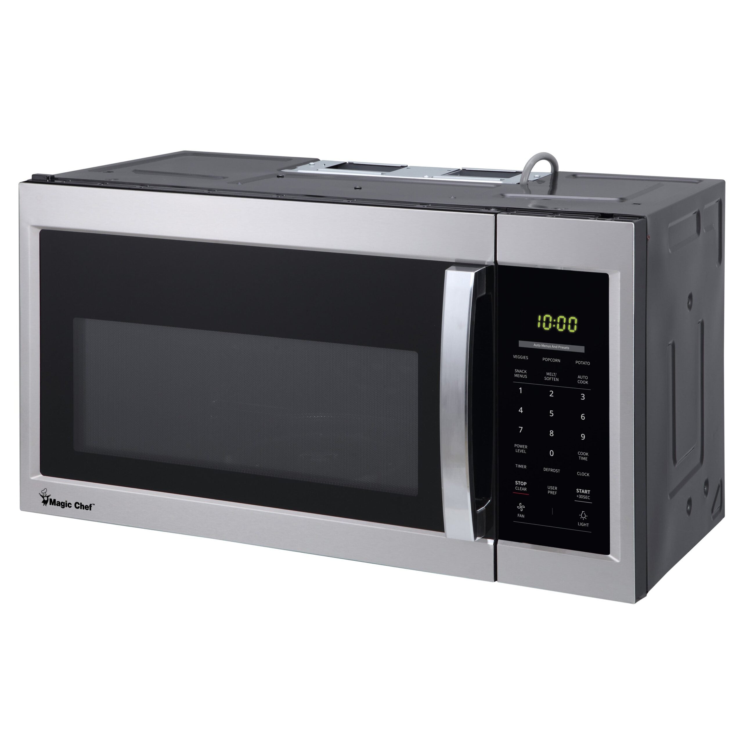 Magic Chef 1.7 Cu. Ft Over-The-Range (OTR) Microwave With Sensor | 1000 Watt | Stainless Steel | 6 Auto Cooking Modes | Hood Light | Auto Defrost Modes | 10 Power Levels image 5