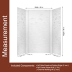 Versa Tile Shower Wall Tiles For Shower and Tub Surrounds | Glue Up Easy To Install | 3 Wall Set image 3