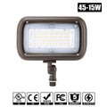15W - 45W Outdoor LED Flood Security Lights | 5000K | 1500LM - 5400LM | UL, CE, FCC, ROHS, DLC Approved | IP65 Waterproof Landscape Lighting, Knuckle Mount, Bronze, Outdoor Garden Area Security Floodlight image 0