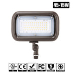 15W - 45W Outdoor LED Flood Security Lights | 5000K | 1500LM - 5400LM | UL, CE, FCC, ROHS, DLC Approved | IP65 Waterproof Landscape Lighting, Knuckle Mount, Bronze, Outdoor Garden Area Security Floodlight image 0