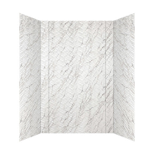 Wavation Shower Wall Tiles For Shower and Tub Surrounds | Glue Up Easy To Install | 3 Wall Set image 2