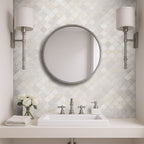 Greecian White Arabesque Tile | Wall Tile &amp; Backsplash Tile | Italian Marble | Greenguard Gold, USGBC/LEED | 10 Pieces Per Box image 1