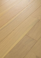 Empire Oak Plank | The Gallery Collection | Carnegie Shade | White Oak | Real Hardwood | 1.2 mm Veneer Thickness | 29.53 Sq. Ft. Per Carton | Wire Brushed Texture image 1