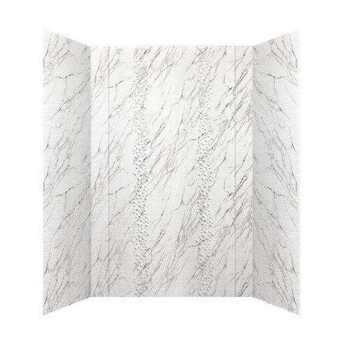 Cascade Shower Wall Tiles For Shower and Tub Surrounds | Glue Up Easy To Install | 3 Wall Set image 2