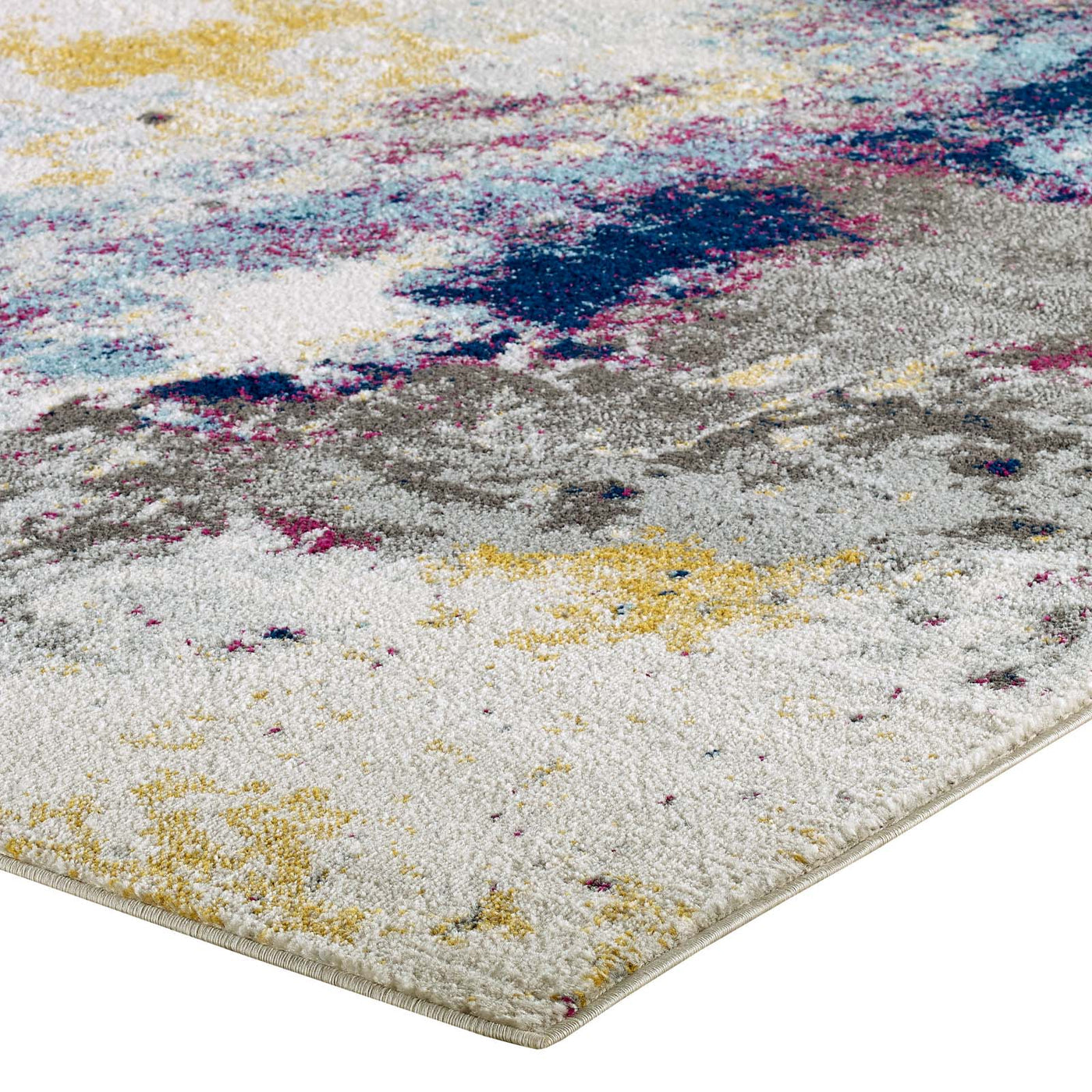 Entourage Adeline Contemporary Abstract 8x10 Area Rug | Multi Coloured Modern Design With Gripping Rubber Underside | Contemporary Area Rug image 6