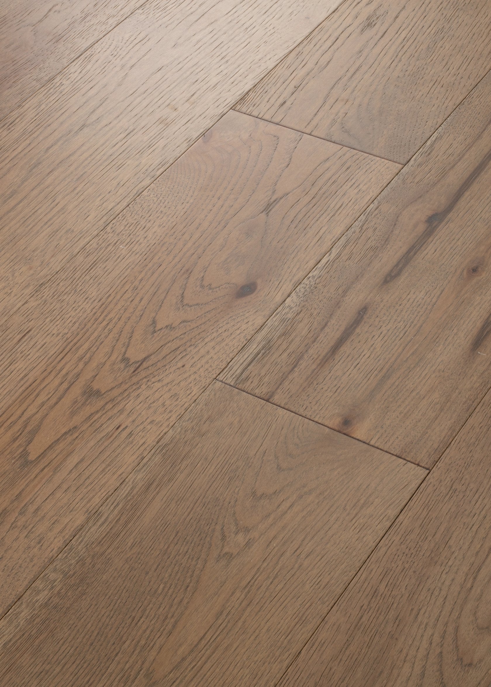 CastleWood Hickory | The Gallery Collection | Greyfriar Shade | Hickory | Real Hardwood | 3 mm Veneer Thickness | 31.09 Sq. Ft. Per Carton | Wire Brushed Finish image 1