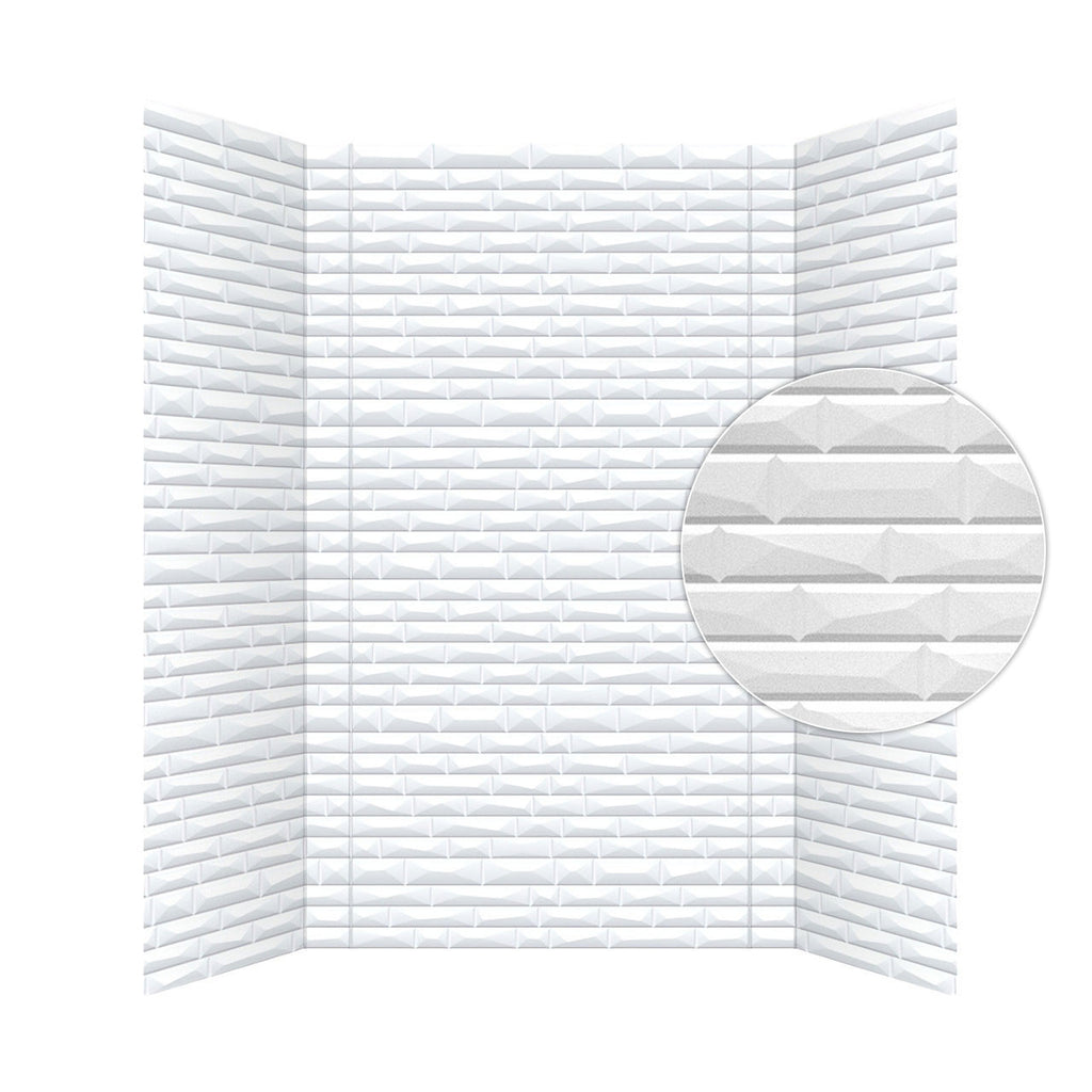Vista Shower Wall Tiles For Shower and Tub Surrounds | Glue Up Easy To Install | 3 Wall Set image 0