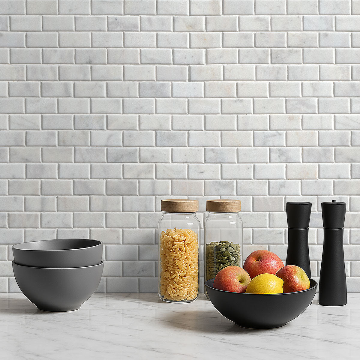 Greecian White Beveled Subway Tile 2x4 | Wall Tile &amp; Backsplash Tile | Italian Marble | Greenguard Gold, USGBC/LEED | 10 Pieces Per Box image 3