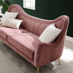 Cheshire Channel-Tufted Performance Velvet Sofa in Dusty Rose image 8